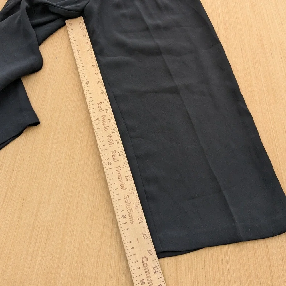 Vince Camuto Trousers Black Wide Leg High Rise Pleated Business Casual Women's 6